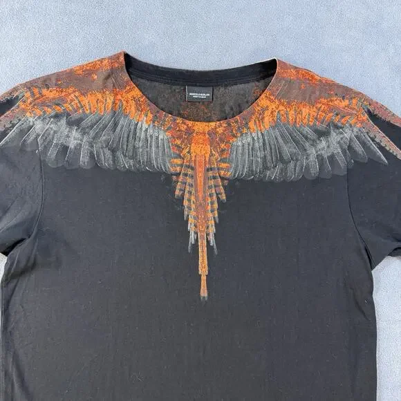 Marcelo Burlon Shirt Mens XS Black Icon Wings County Of Milan Short Sleeve Tee